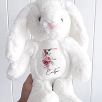 Personalised Bunny - Floral Initial