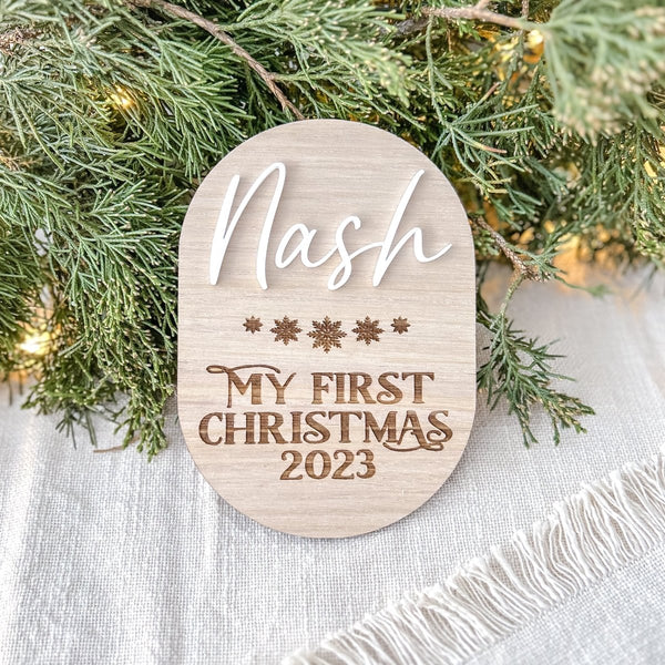 My First Christmas Plaque 2023 - Ayla & Lara