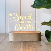 Personalised Baby Night Light - Sweet Dreams - Ayla & Lara