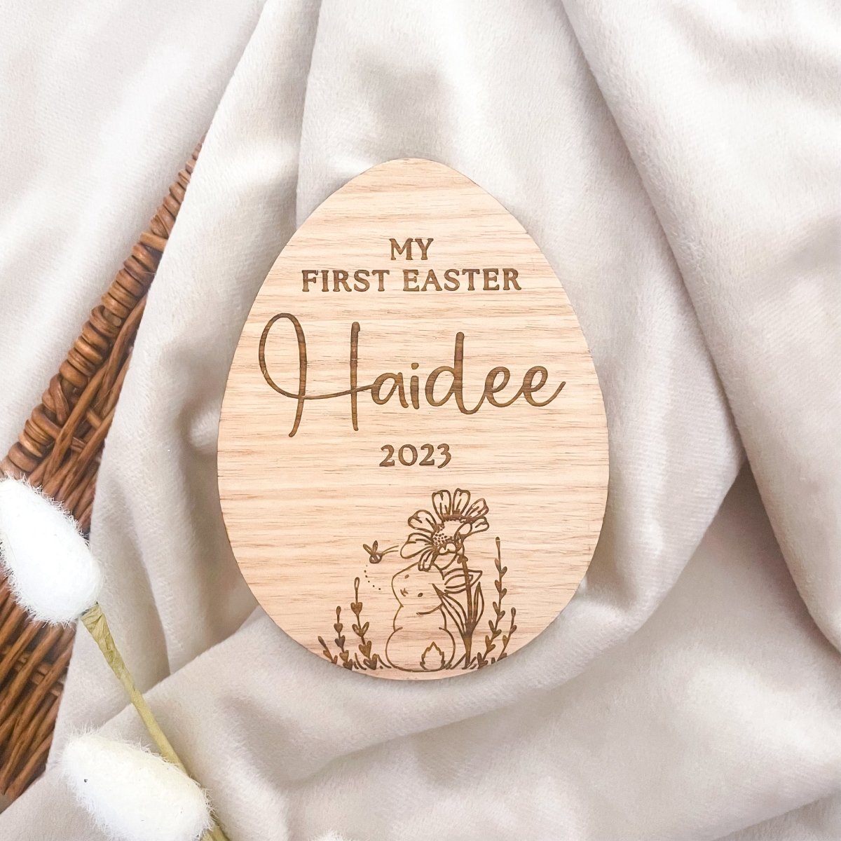 Personalised First Easter Plaque - Ayla & Lara