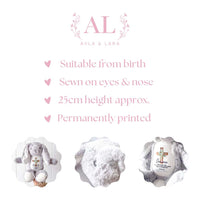 Personalised Teddy Baptism Christening Gift - Ayla & Lara