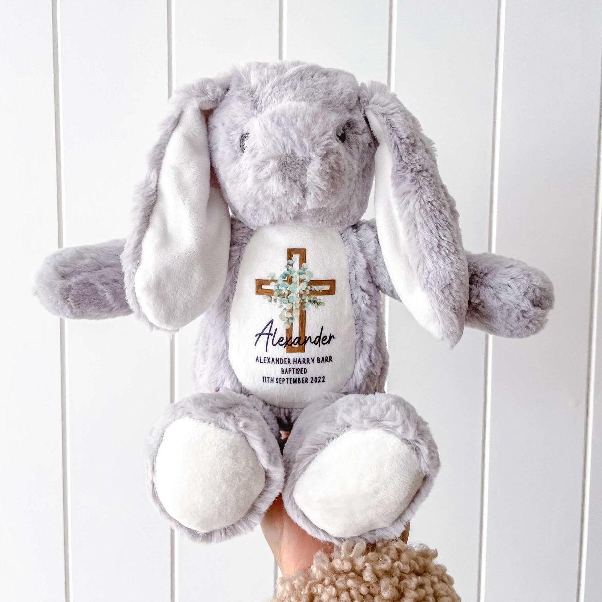 Personalised Teddy Baptism Christening Gift - Ayla & Lara